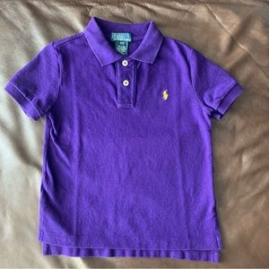 RALPH LAUREN Polo Shirt Purple - Boys Size 4, Kids Toddler 4T